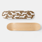 Doxie愛のためのかわいいダックスフントパターン完全なギフト スケートボード (横)