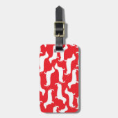 Doxie愛のためのかわいいダックスフントパターン完全なギフト ラゲッジタグ (正面縦)