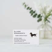 Doxie犬愛-かわいく小さいダックスフント 名刺 (スタンド正面)