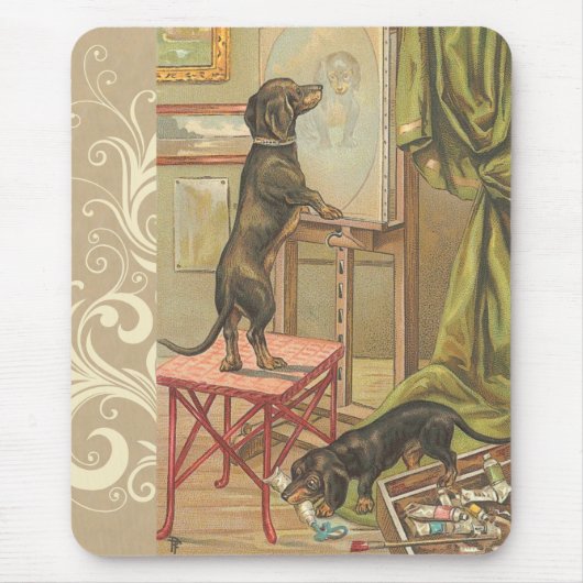 Doxie犬 マウスパッド (正面)