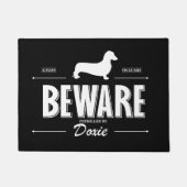 Doxie （滑らかな）に注意 ドアマット (正面)