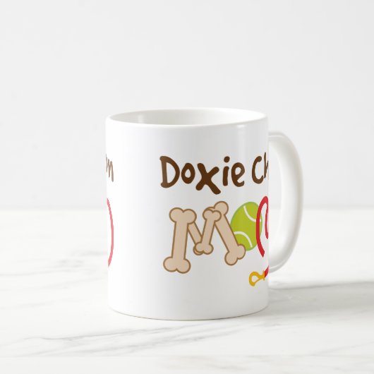 Doxie Chon犬の品種お母さんのギフト コーヒーマグカップ (正面右)