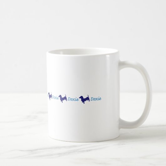 Doxie-Doxie-Doxie - Dachshund コーヒーマグカップ (右)