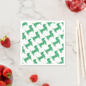Doxie-in-Shamrocks スタンダードカクテルナプキン (インサイチュ)