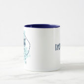 Doxie Mom Mug – Personalized Ice Blue Dachshund マグカップ (中央)