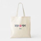Doxie Mom Tote Bag  Custom Name Ice Blue Dachshund トートバッグ (裏面)