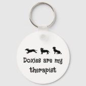 Doxies are my Therapist Cute Dachshund キーホルダー (裏面)