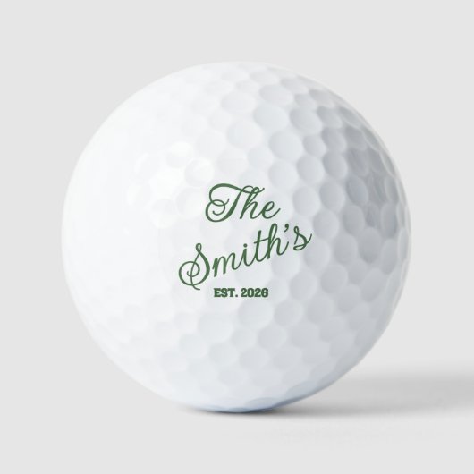 Dozen Personalized Golf Balls with Name & Year ゴルフボール (正面)