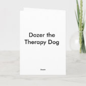 Dozerセラピー犬、クリスマスカード シーズンカード (裏面)