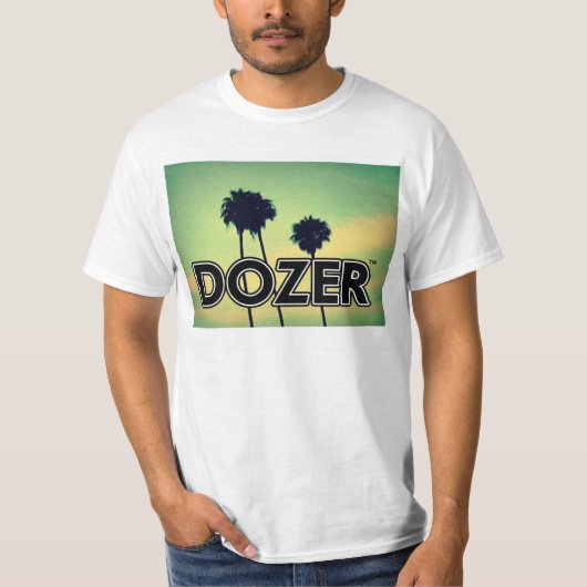 Dozer™のヤシの木のTシャツ Tシャツ (正面)