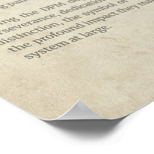 DPMポディタリー医学部医師 ポスター (角)