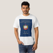 DPRK北朝鮮の旗のJucheの社会主義共産主義者 Tシャツ (正面フル)