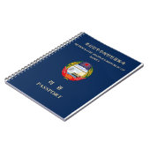 DPRK北朝鮮の紋章のJucheの社会主義共産主義者 ノートブック (左側)