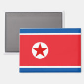 DPRK長方形マグネットの国旗 マグネット (正面/裏面)