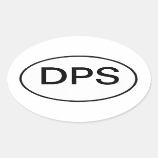 DPS:国際的自動車登録 楕円形シール