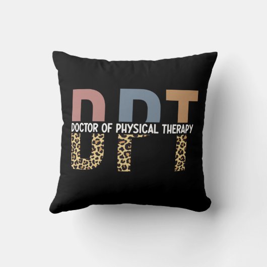 DPTドクターオブフィジカルセラピーチータータイポグラフィ クッション (裏面)