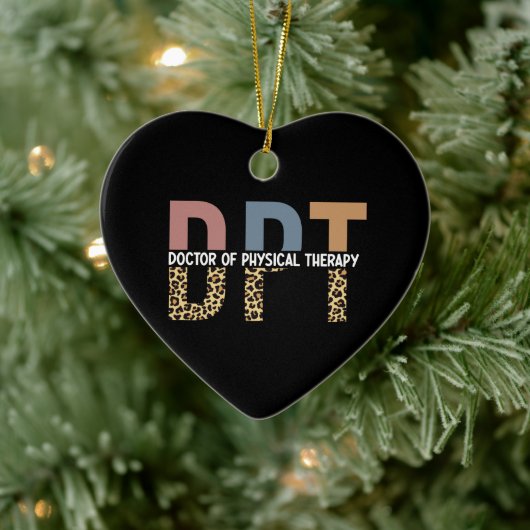 DPTドクターオブフィジカルセラピーチータータイポグラフィ セラミックオーナメント (ツリー)
