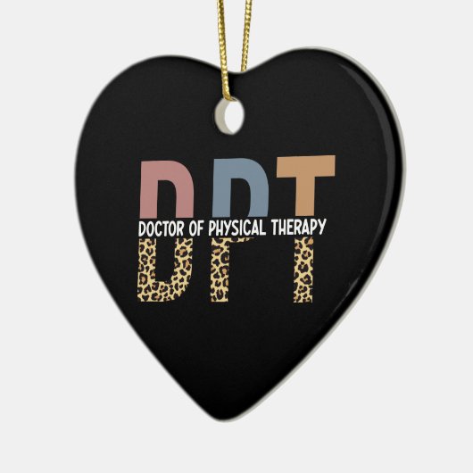 DPTドクターオブフィジカルセラピーチータータイポグラフィ セラミックオーナメント (左)