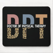 DPTドクターオブフィジカルセラピーチータータイポグラフィ マウスパッド (正面)