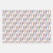 DPTドクターオブフィジカルセラピーレトロパターン ラッピングペーパーシート (正面2)