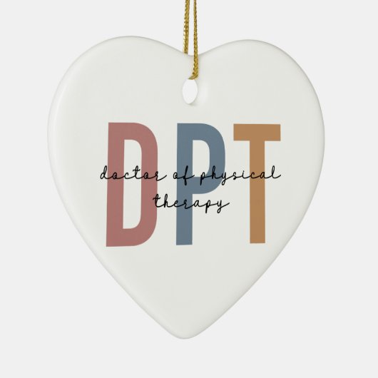 DPTドクターオブフィジカルセラピー物理セラピスト セラミックオーナメント (右)