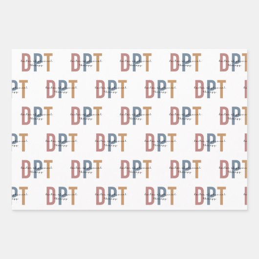 DPTドクターオブフィジカルセラピー物理セラピスト ラッピングペーパーシート (正面)