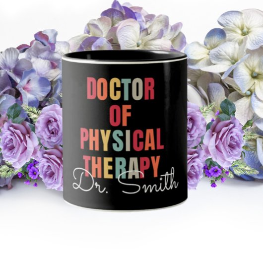 DPTドクター・オブ・フィジカルセラピー パーソナライズされた ツートーンマグカップ