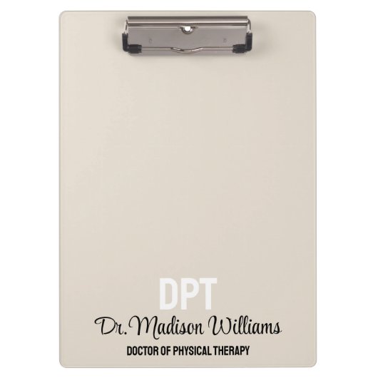 DPTパーソナライズされたフィジカルセラピーギフト クリップボード (正面)