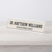 DPTパーソナライズされたフィジカルセラピーギフト デスクネームプレート (正面)