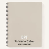 DPTパーソナライズされたフィジカルセラピーギフト ノートブック (正面)