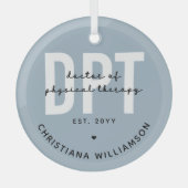 DPTパーソナライズされたフィジカルセラピー ガラスオーナメント (正面)