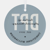 DPTパーソナライズされたフィジカルセラピー ガラスオーナメント (裏面)