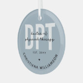 DPTパーソナライズされたフィジカルセラピー ガラスオーナメント (正面左)