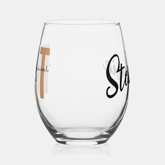 DPTパーソナライズされたフィジカルセラピー ステムなしワイングラス (左)