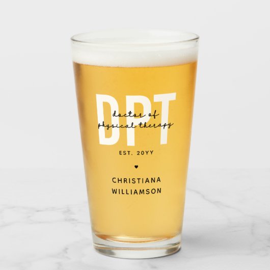 DPTパーソナライズされたフィジカルセラピー タンブラーグラス (ドリンク正面)