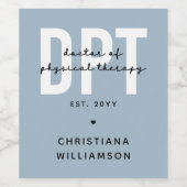 DPTパーソナライズされたフィジカルセラピー ワインラベル (シングルラベル)