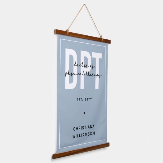 DPTパーソナライズされたフィジカルセラピー 吊り下げ型タペストリー (傾斜あり)