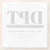 DPTパーソナライズされたモダンフィジカルセラピー ガラスコースター (裏面)