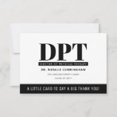 DPTパーソナライズされたモダンフィジカルセラピー サンキューカード (正面)