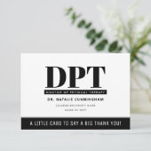DPTパーソナライズされたモダンフィジカルセラピー サンキューカード (スタンド正面)
