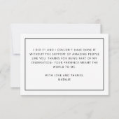 DPTパーソナライズされたモダンフィジカルセラピー サンキューカード (裏面)