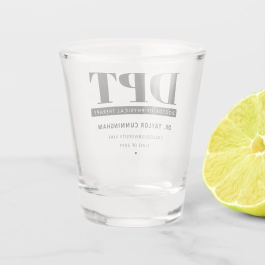 DPTパーソナライズされたモダンフィジカルセラピー ショットグラス (裏面)
