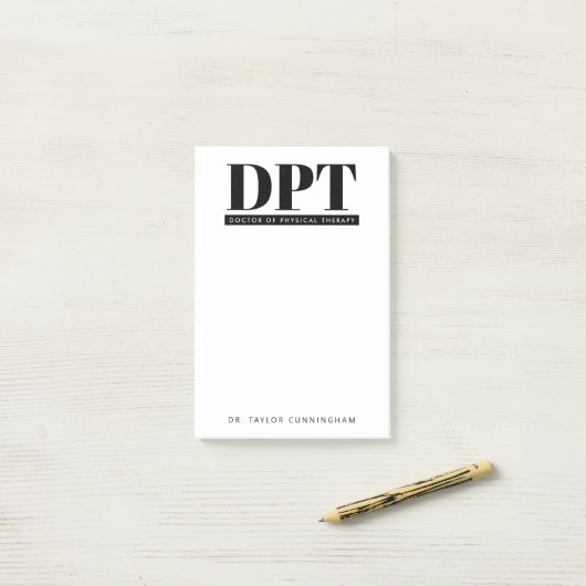 DPTパーソナライズされたモダンフィジカルセラピー ポストイット (デスク上)