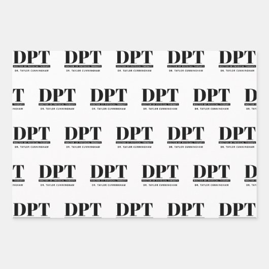 DPTパーソナライズされたモダンフィジカルセラピー ラッピングペーパーシート (正面3)