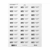 DPTパーソナライズされたモダンフィジカルセラピー ラベル (フルシート)