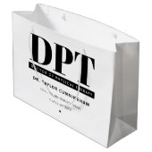 DPTパーソナライズされたモダンフィジカルセラピー ラージペーパーバッグ (裏面アングル)