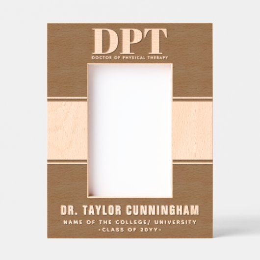 DPTパーソナライズされたモダンフィジカルセラピー レーザー彫刻フレーム (正面)