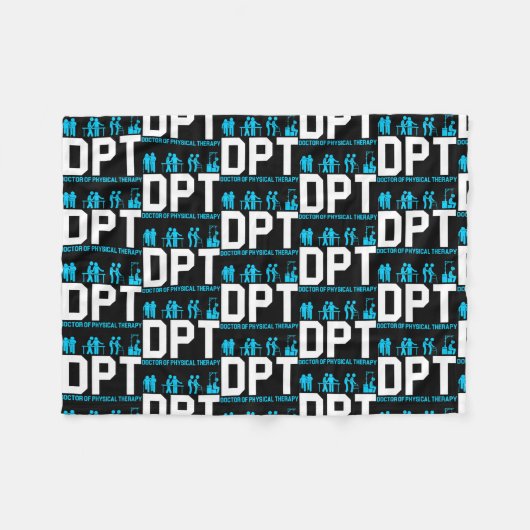 DPTフィジカルセラピー療法医  フリースブランケット (正面(横))