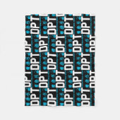 DPTフィジカルセラピー療法医  フリースブランケット (正面)