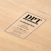 DPTモダンフィジカルセラピー卒業博士 アクリル招待状 (レイダウン)